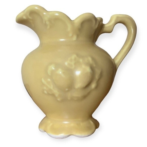 SALE! Vintage Miniature Camark Deluxe Artware Pitcher Vase in Yellow - Picture 1 of 7